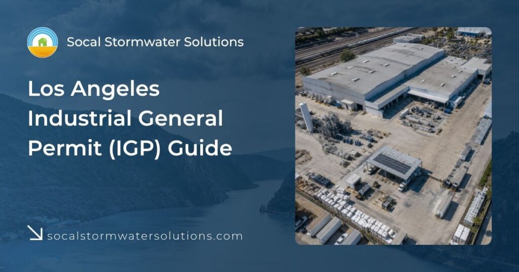 Industrial General Permit (IGP) Compliance Guide for California Facilities 29 Aerial view of an industrial facility in Los Angeles representing Industrial General Permit (IGP) stormwater compliance requirements for California facilities.